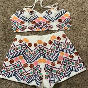 2 piece short top set